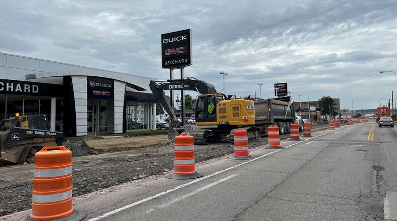 Crews work on the second of four phases to rebuild Salem Avenue, which will include new pavement. CORNELIUS FROLIK / STAFF