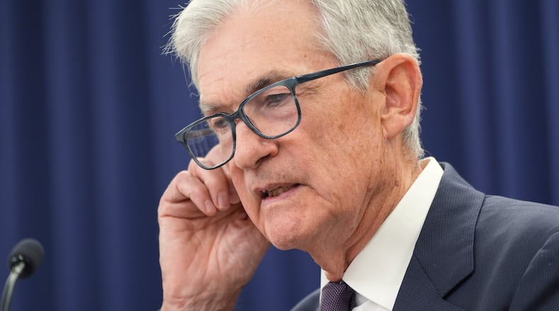 FILE -Federal Reserve Chair Jerome Powell speaks during a news conference, Wednesday, Jan. 28, 2026, at the Federal Reserve Board Building in Washington. (AP Photo/Jacquelyn Martin, File)