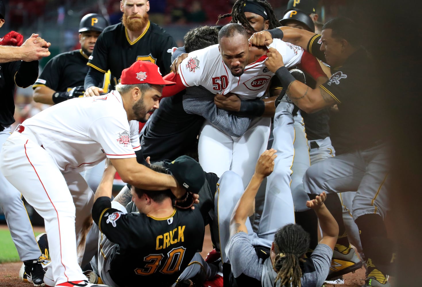 PHOTOS: Reds vs. Pirates brawl