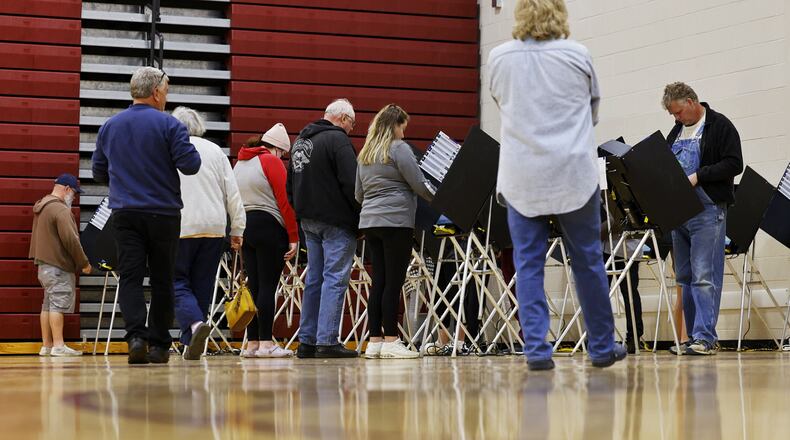 Voters cast their ballots on Election Day Tuesday, Nov. 8, 2022 at Ross Middle School. NICK GRAHAM/STAFF