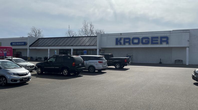 A mixed-use development being proposed for the site of a Riverside shopping center where a Kroger store closed last year. JEREMY KELLEY/STAFF