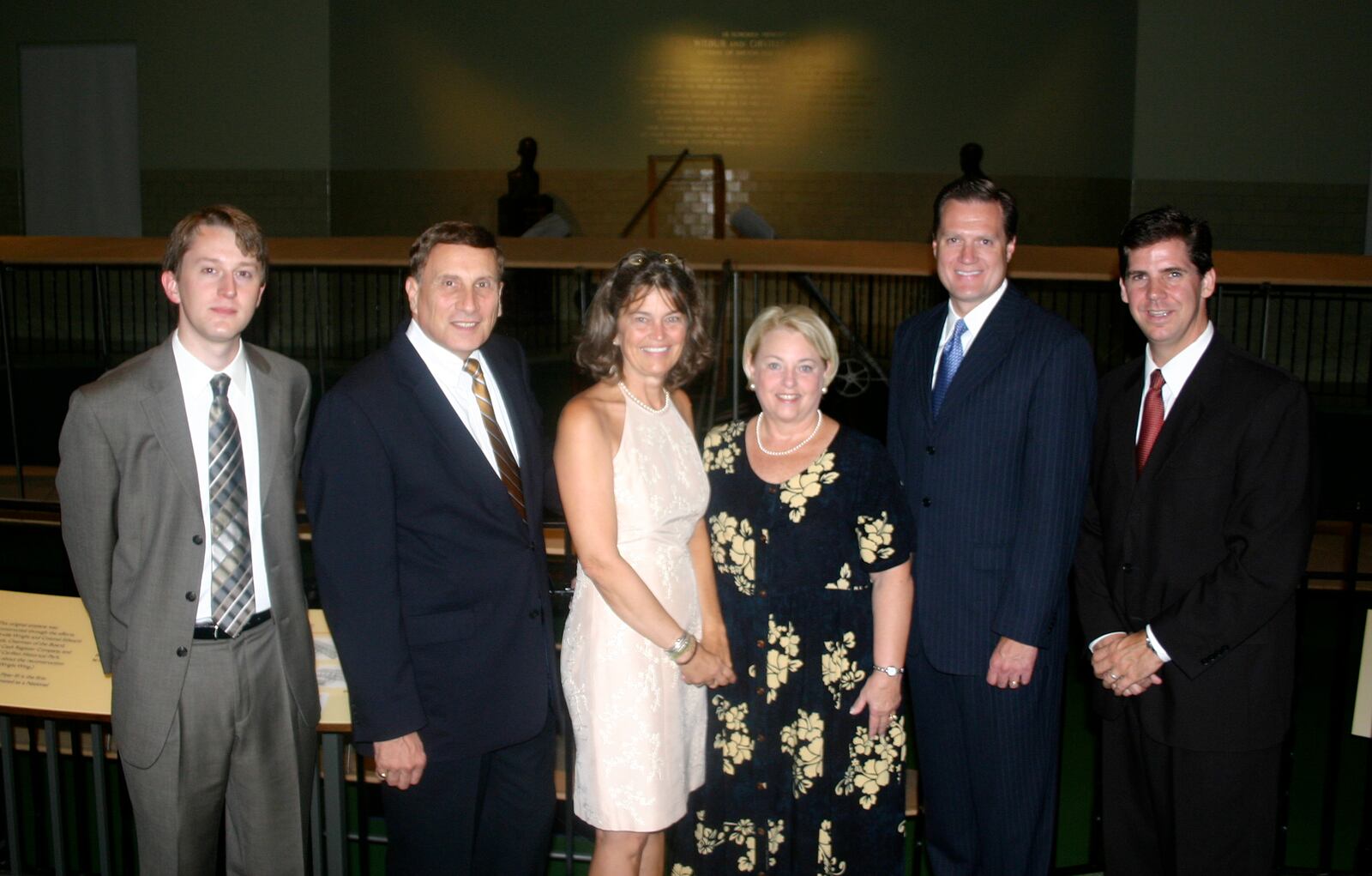 Alex Heckman, vice president of Dayton History with Florida Congressman John Mica, Amanda Wright Lane, Congressman Mike Turner and Brady Kress, president and CEO of Dayton History. CONTRIBUTED PHOTO