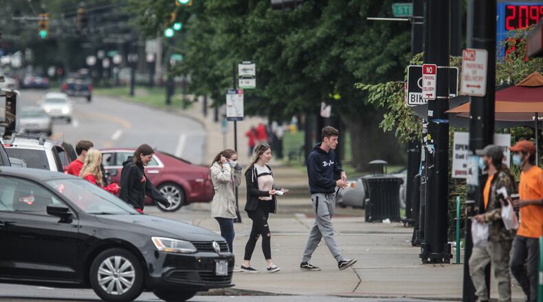 Brown Street near the University of Dayton is picking up in activity as student return for fall semester.