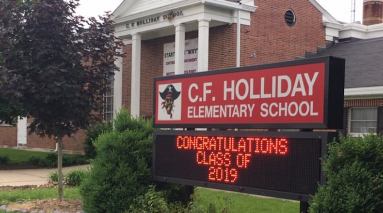 A new school housing students in grades five and six would be built on the site of C.F. Holliday Elementary, according to a bond issue proposal by the West Carrollton school district. NICK BLIZZARD/STAFF