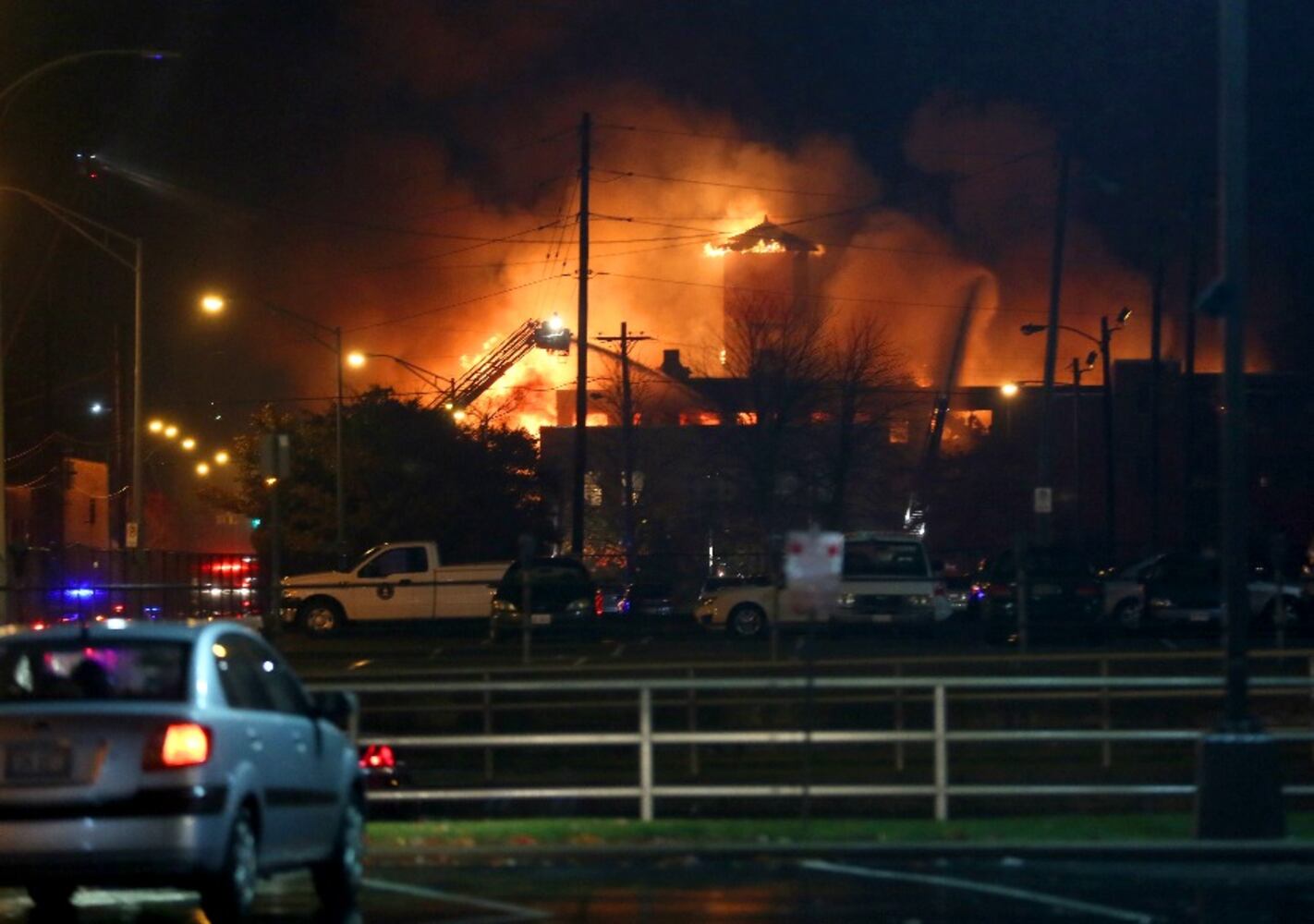 Fire at former Beckett paper mill