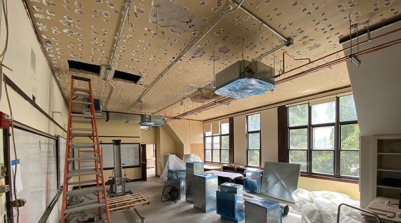 Classrooms in Oakwood High School/junior high are receiving new heating and air conditioning systems as part of an $18 million renovation project. CONTRIBUTED