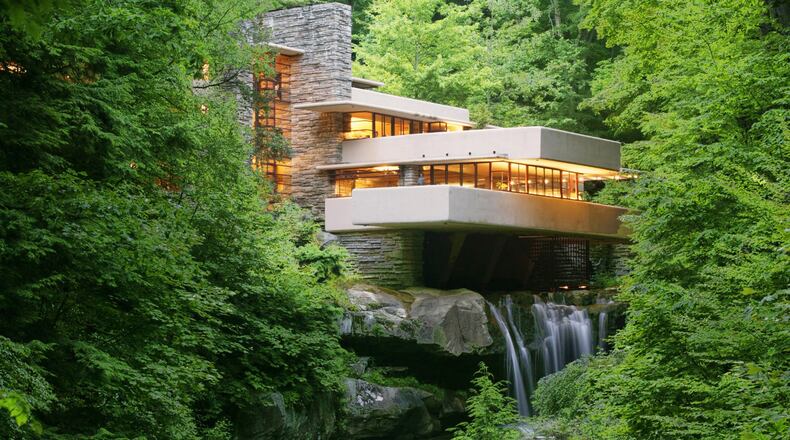 A major tourist attraction today, Frank Lloyd Wright’s Fallingwater was built in the ’30s for department store owners Liliane and Edgar Kaufmann. (Laurel Highlands Visitors Bureau)