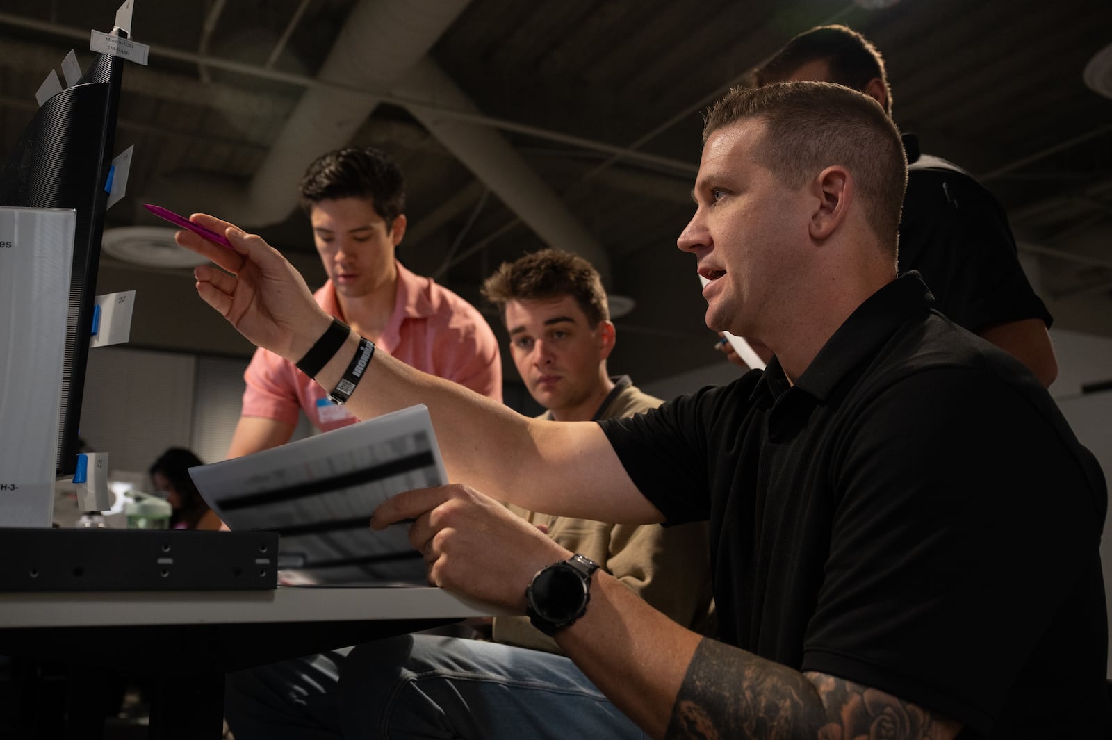 Airmen and industry partners test software during the Air Force’s third Advanced Battle Management System Cross-Functional Team Decision Advantage Sprint for Human-Machine Teaming, or DASH, experiment in Las Vegas. Air Force photo. 