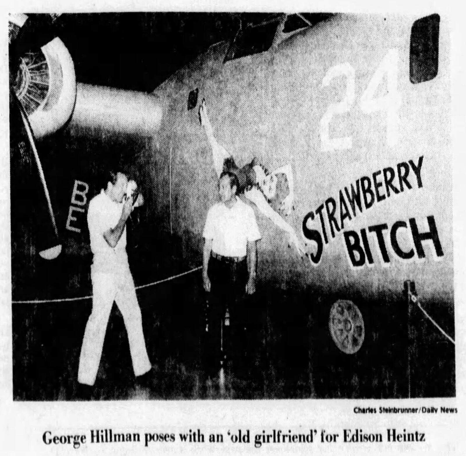 Sept. 3, 1978: Museum piece still looks good to two WWII pilots. B-24 Liberator bomber. DAYTON DAILY NEWS ARCHIVES