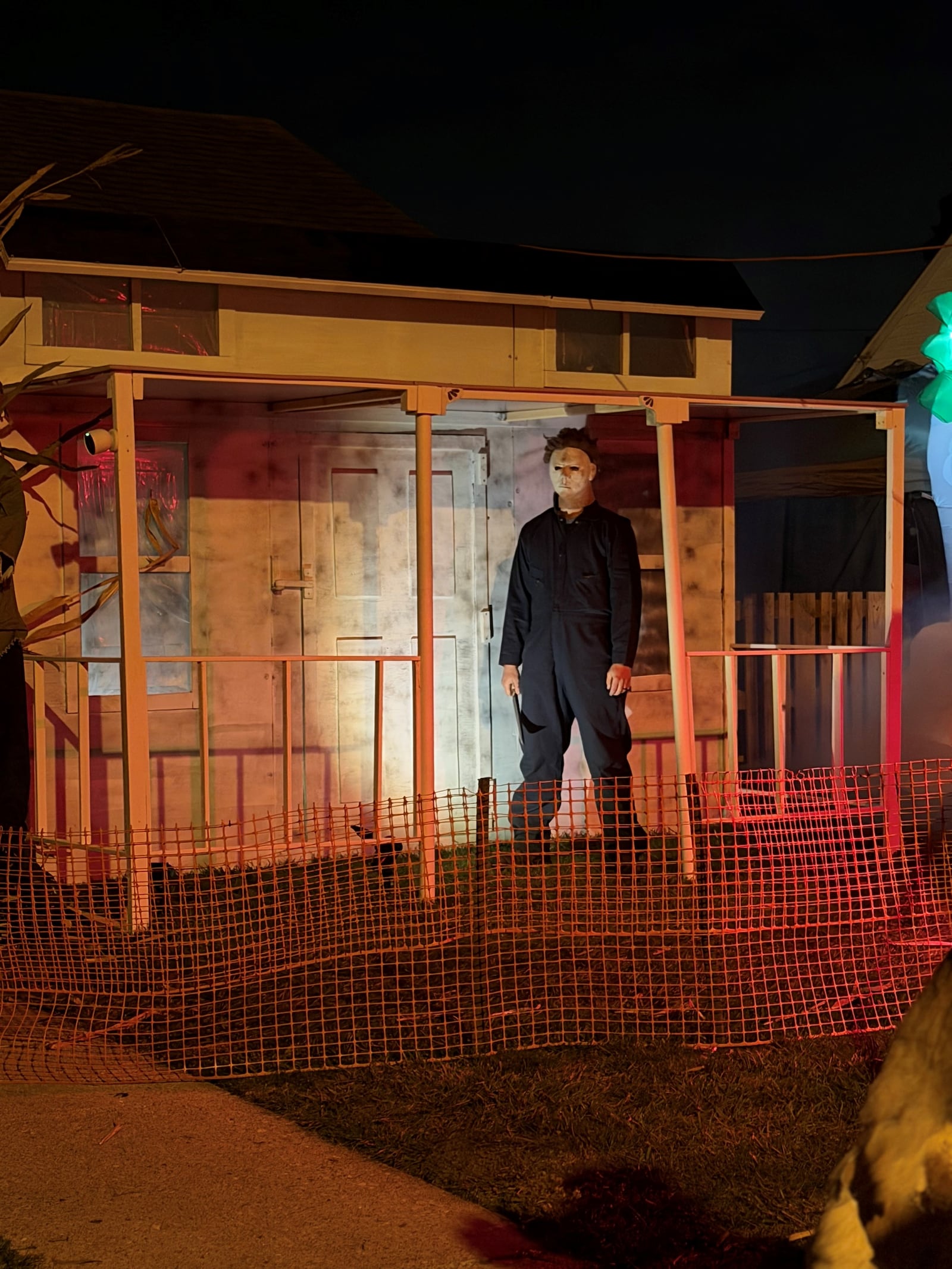The Cromlish family on South Sweetbriar Lane in Springfield hosts a haunted house in their front yard for for trick-or-treaters. Contributed