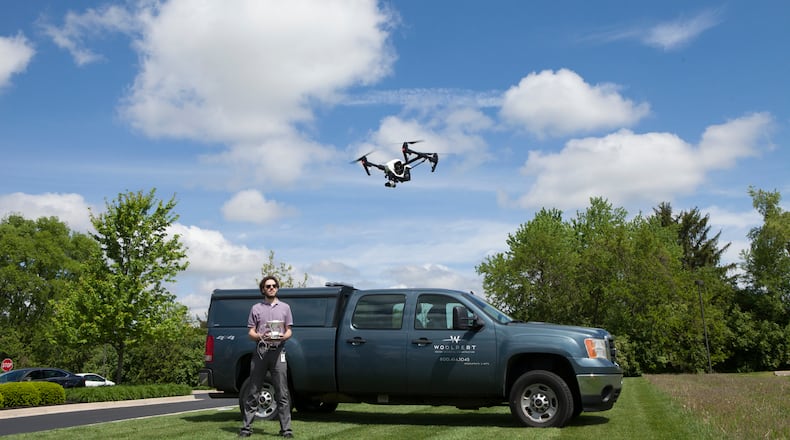 Ethan Schreuder, UAS team leader for Woolpert, an architecture, engineering, geospatial (AEG), and strategic consulting firm based in Beavercreek. Woolpert photo.