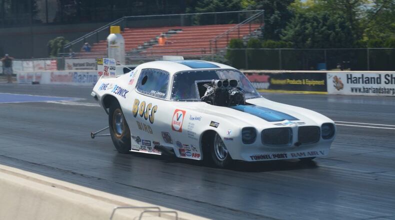 Sure to be a showstopper at the 2019 Dayton Concours d Elegance at Carillon Park: Boss Bird , a 1971 Pontiac Firebird Trans-Am owned by Mike Garblik and Eric Larson of Dayton, the only drag race funny car in the world powered by a Pontiac engine using nitro-methane fuel. With an estimated 3,000 horsepower, it is the first Pontiac to exceed 250 mph in the standing quarter mile. Contributed photo