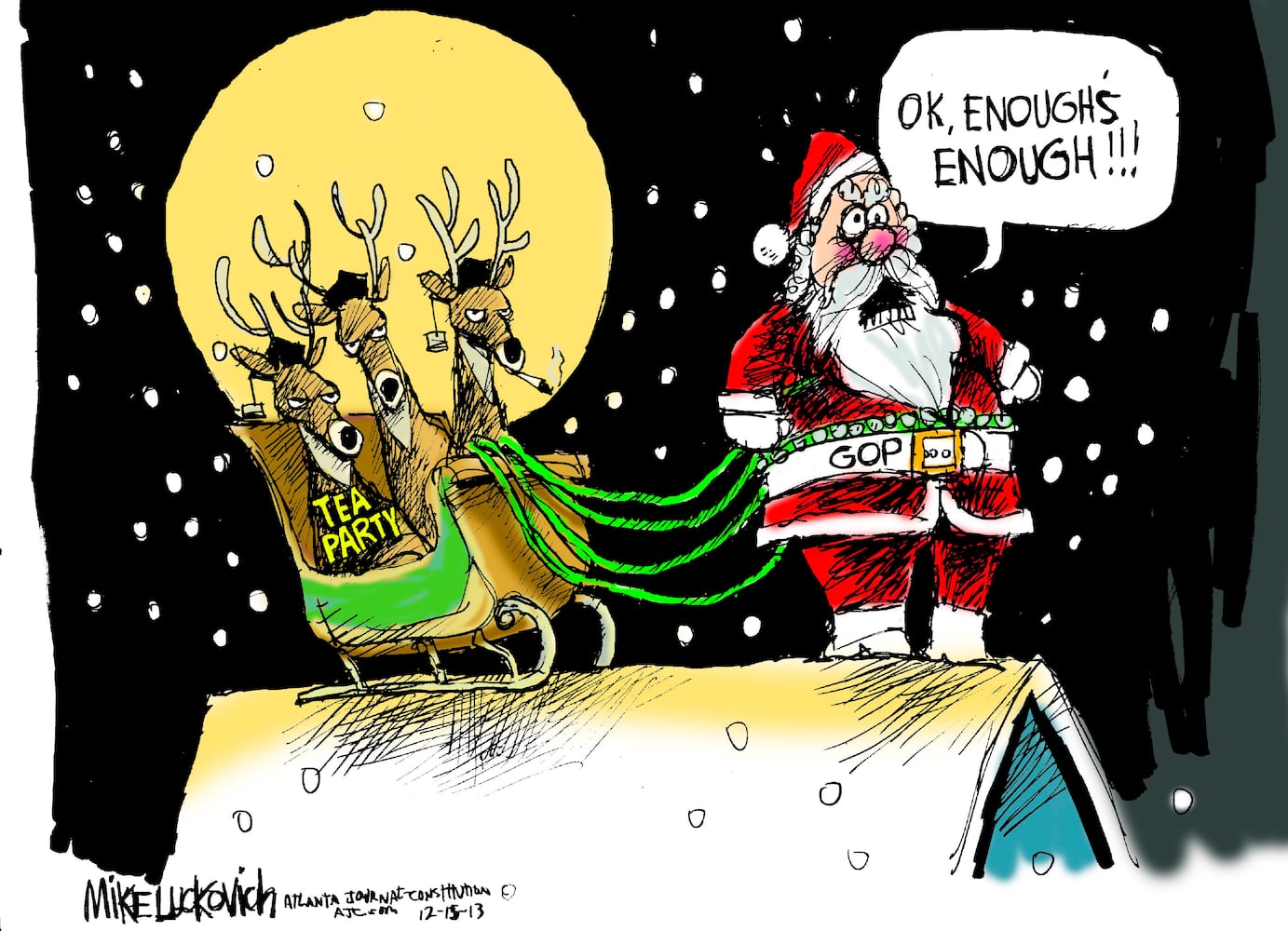 Luckovich: GOP and the Tea Party