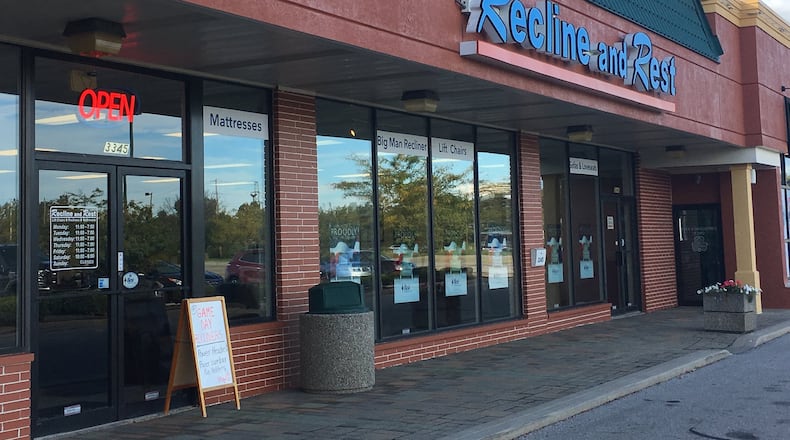 The Beaver Valley Shopping Center is about 55 percent occupied. The new owners recently painted the building. STAFF PHOTO / HOLLY SHIVELY