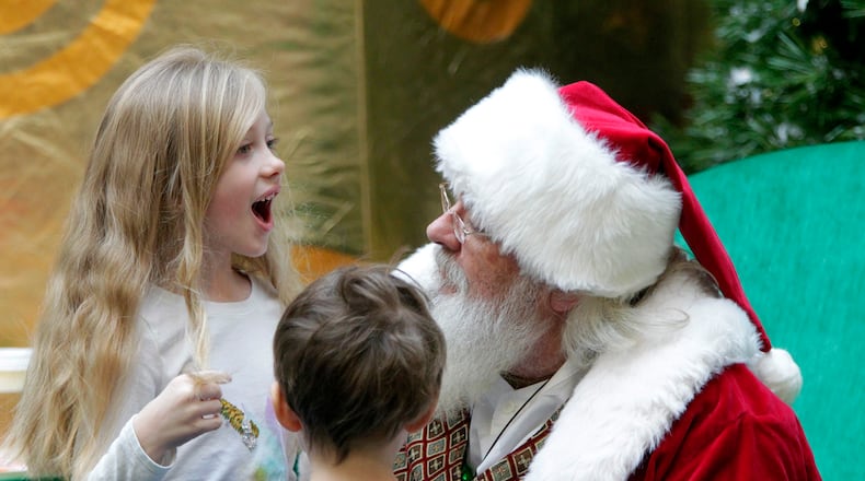 Visits with Santa will look a little different in 2020 with more social distancing in place to keep everyone safe during the pandemic. LISA POWELL / STAFF FILE PHOTO