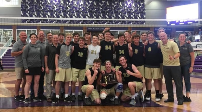 The Alter boys volleyball team upset top-seeded Fenwick on Saturday in the Division II regional finals. CONTRIBUTED
