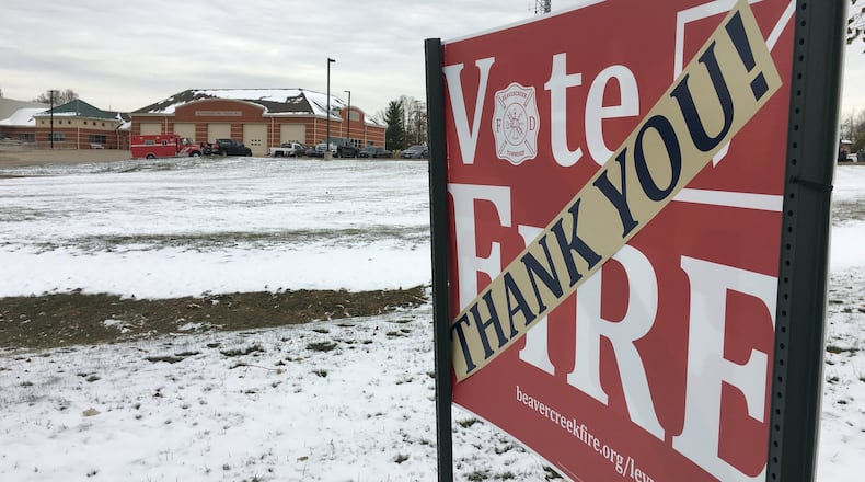 Beavercreek Twp. voters passed a new continuous tax to support fire and EMS services 59% to 41%. RICHARD WILSON/STAFF