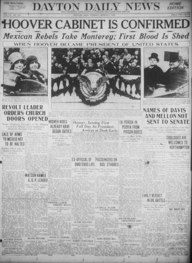 Presidential inauguration newspaper