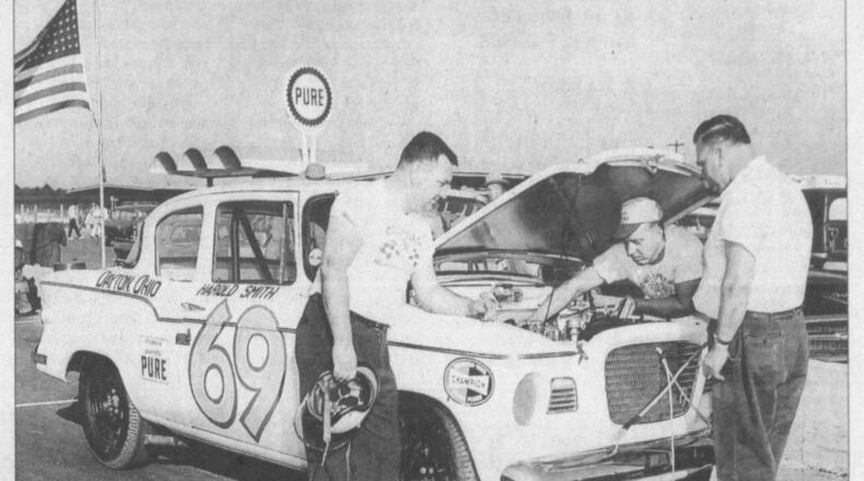 Harold Smith's 1959 Studebaker was one of the most unusual competitors in the first Daytona 500. Smith, left, finished 31st. DAYTON DAILY NEWS ARCHIVES