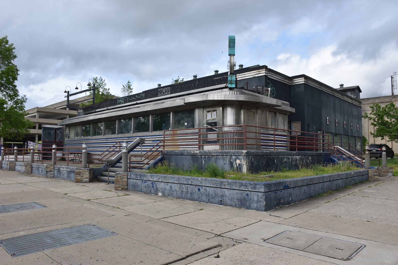 The former home of Vex nightclub at 101 S. St. Clair St. in downtown Dayton. The city is considering buying the property, and an adjacent building, to build a new police station. CORNELIUS FROLIK / STAFF