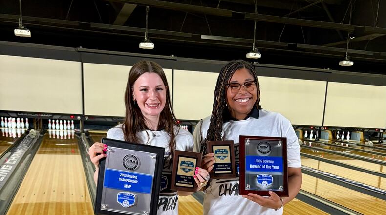 Fayetteville State University juniors Paige Rockwell and Ericka Reed have now both earned the Central Intercollegiate Athletic Association Bowler of the Year title - CONTRIBUTED