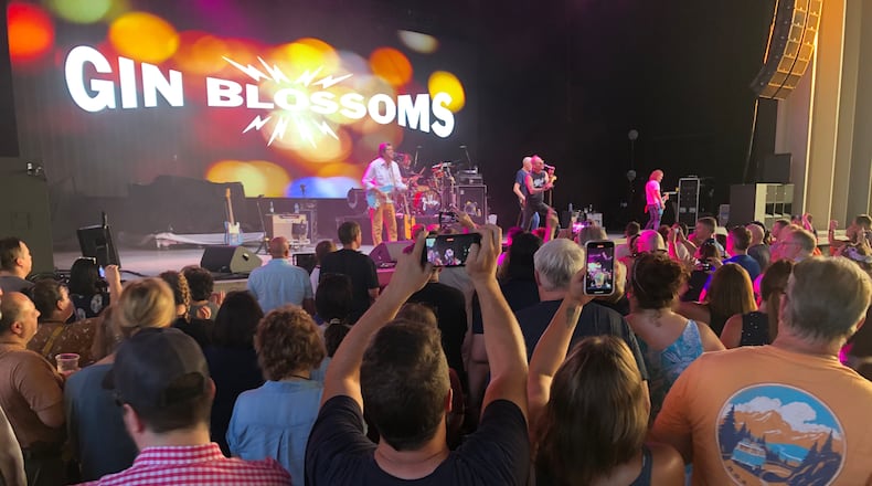 A sellout crowd watched pop/rock musicians The Gin Blossoms perform at the Rose Music Center in Huber Heights on Tuesday, July 19, 2022. The band was joined by two other groups that were popular in the 1990s -- Barenaked Ladies and Toad the Wet Sprocket.