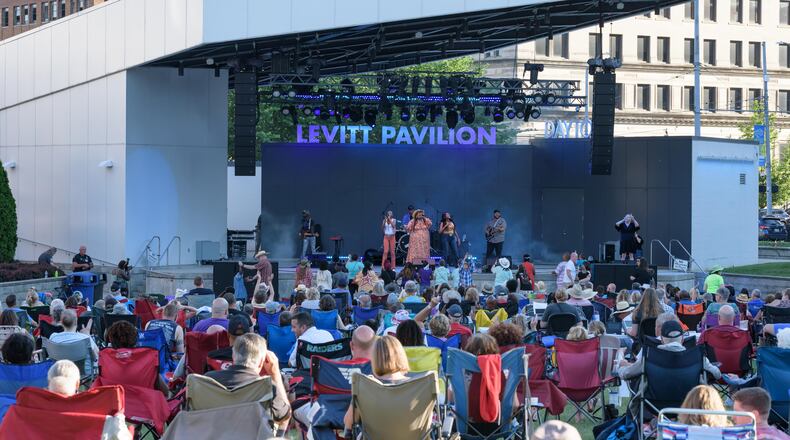 New Orleans, Louisiana-based country music vocal group Chapel Hart played a free concert at Levitt Pavilion in downtown Dayton on Thursday, June 27, 2024 as part of the venue’s summer concert series. TOM GILLIAM / CONTRIBUTING PHOTOGRAPHER