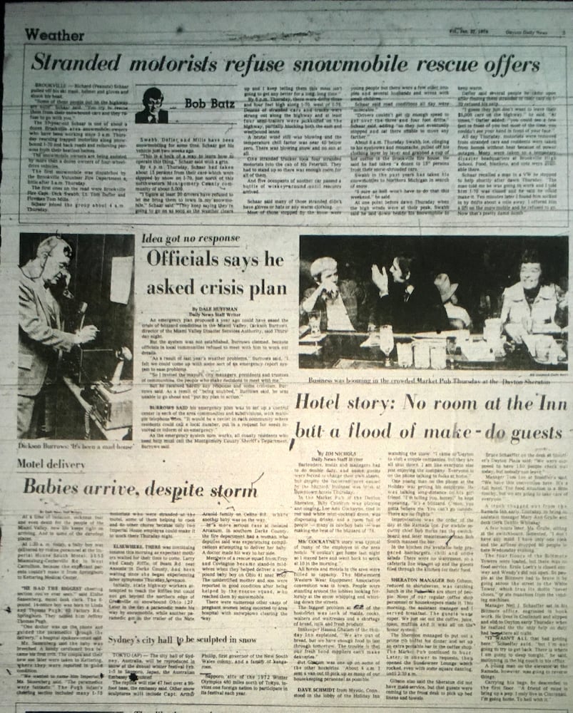 1978 blizzard newspaper pages