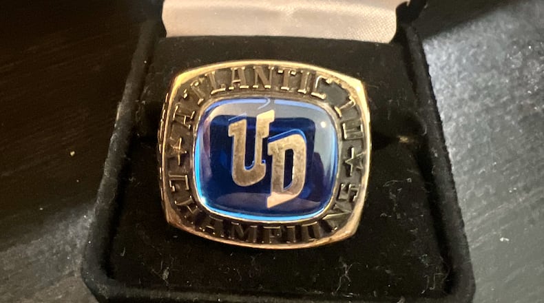 Dayton's 2003 A-10 tournament championship ring. Photo by Dan Helm