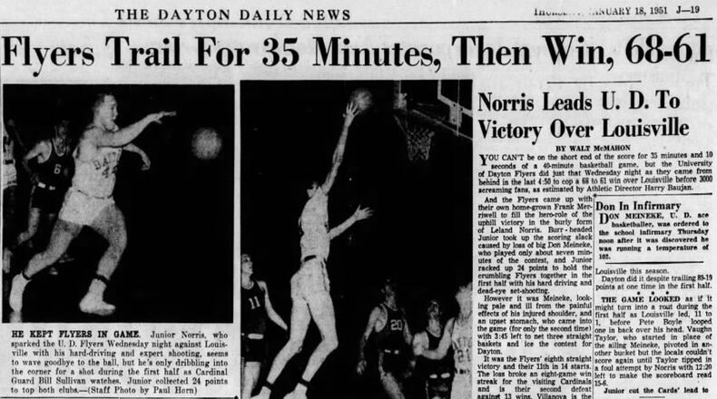 Dayton Daily News Jan. 18, 1951, sports page
