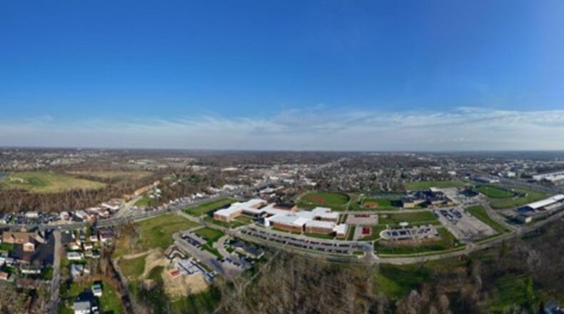 Northridge Local Schools as seen from the drone operated by Logan Mohn as a part of his work as a summer intern.