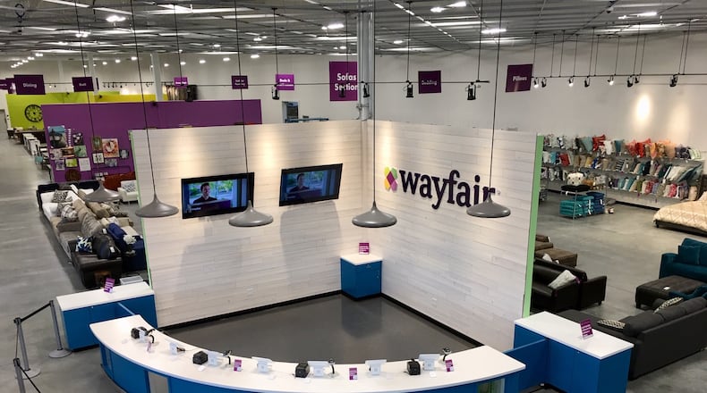 Wayfair is opening its first brick-and-mortar store in Florence, Kentucky, for a short time today and Saturday.