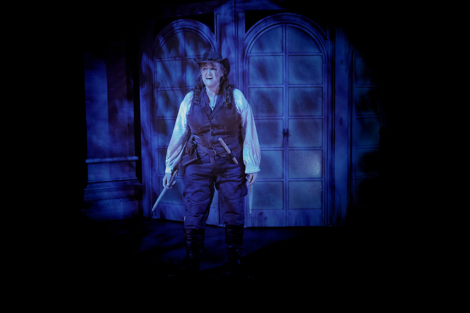 Darlene Spencer as Van Helsing in the Human Race Theatre Company's production of "Dracula: A Feminist Revenge Fantasy, Really." Photo by William Peake