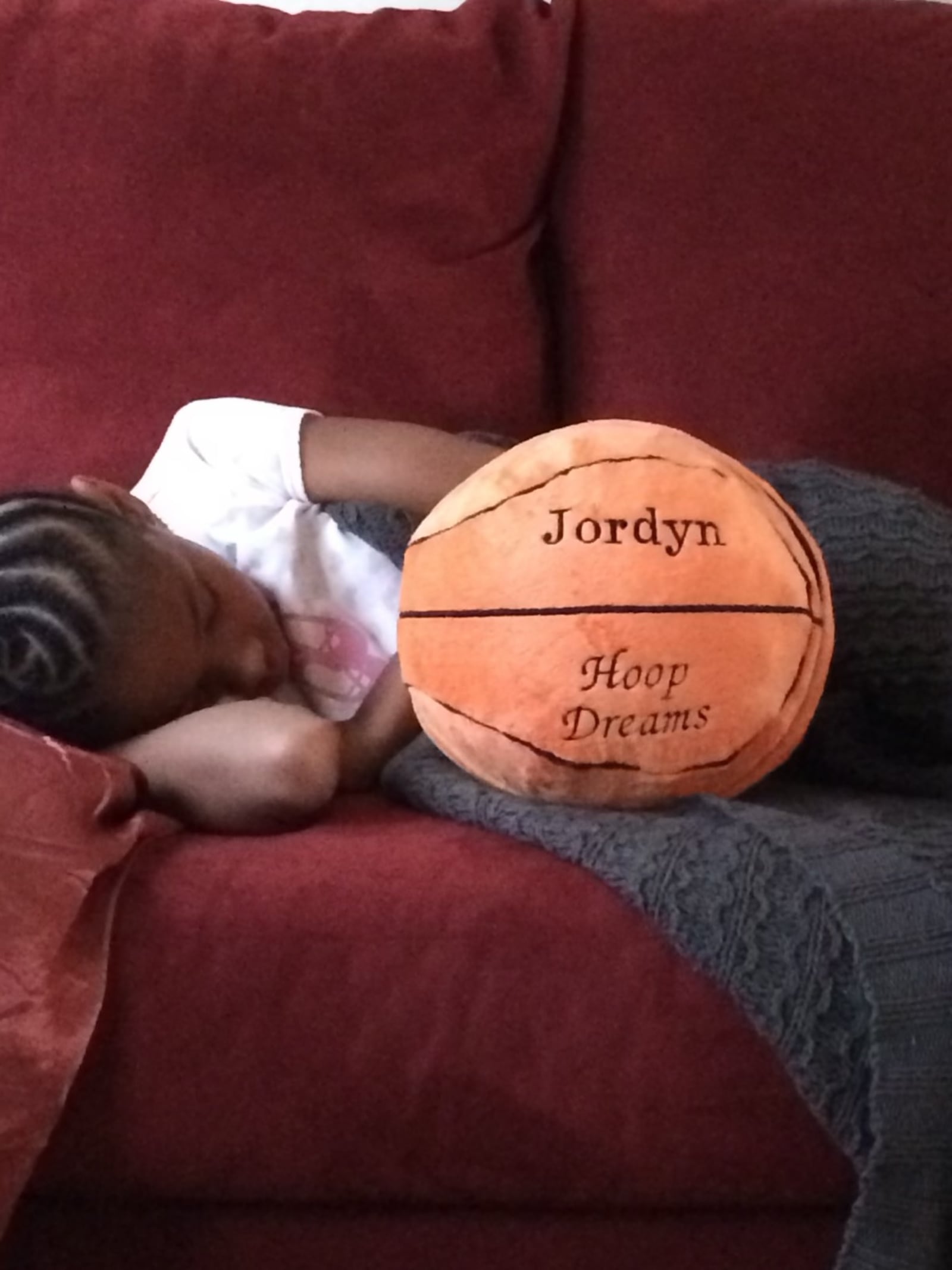 A napping eight year old Jordyn Poole – Hoop Dreamer. CONTRIBUTED PHOTO