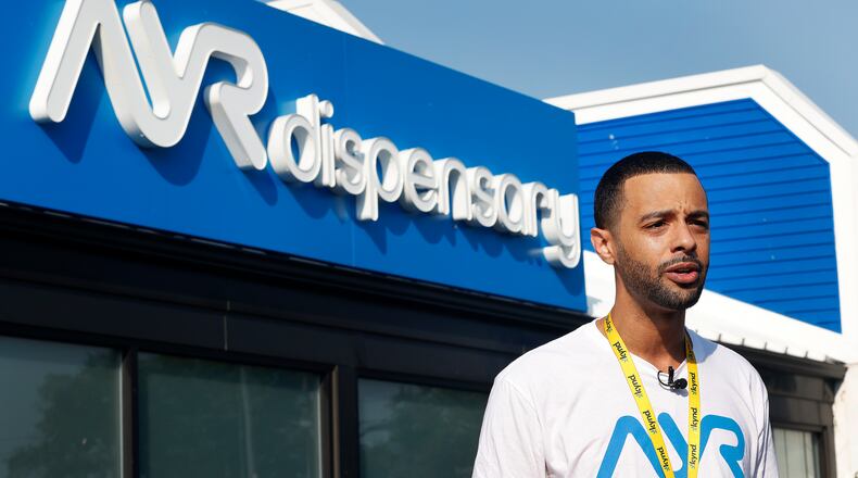 Tevin Johnson, manager of AYR dispensary in Riverside talks about the opening of recreational sales on marijuana Tuesday, Aug 6, 2024. MARSHALL GORBY\STAFF