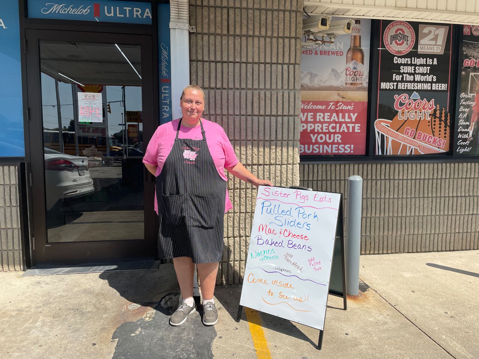 Sister Pigs Eats, a hidden gem in the Xenia community owned by Michell Rubio (pictured), can be found inside Stan’s One Stop on the corner of W. Second St. and S. Allison Blvd. NATALIE JONES/STAFF