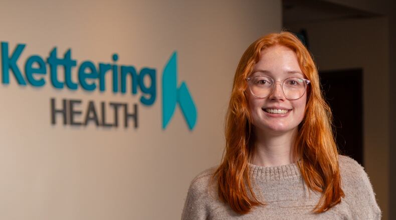 Alexis Wisler, a local woman who partnered with Kettering Health and the Femme Aid Collaborative, this month to collect period products for women in need through March 31. Donation barrels can be found at Kettering Health medical centers and Kettering Health OB-GYN offices. CONTRIBUTED