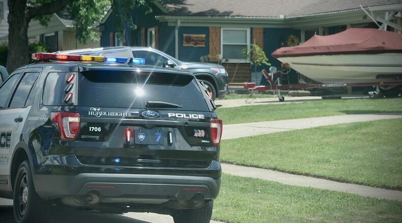 A 1-year-old child fell into a kiddie pool Wednesday, June 1, 2022, in the 6800 block of Alter Road in Huber Heights. A babysitter pulled the child from the pool, called 911 and started lifesaving measures. Huber Heights first responders took the baby to Dayton Children’s Hospital, where the child was listed in stable condition. MARSHALL GORBY \STAFF