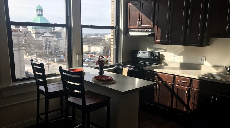 One of the newly renovated studio apartments at the YWCA Dayton. The nonprofit has permanent supportive housing and a domestic violence shelter in downtown Dayton. KAITLIN SCHROEDER