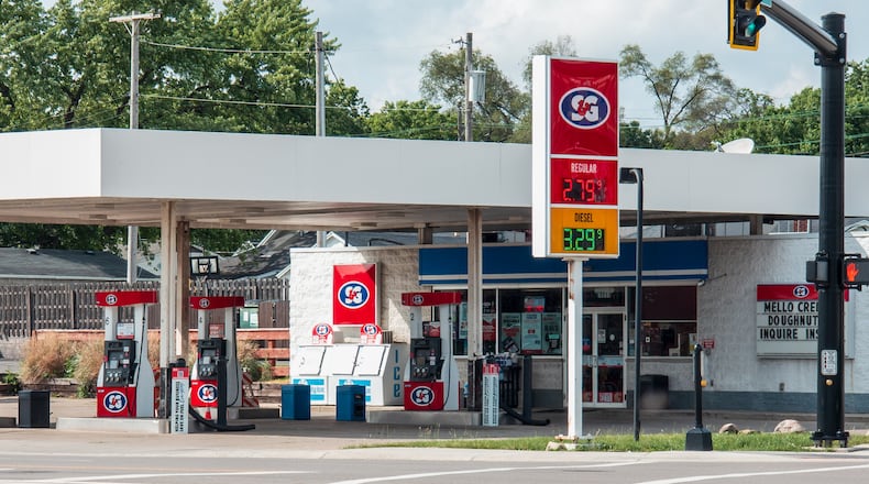 The S&G gas station at West Main and Elm streets in Troy is back open Monday, June 16 after being forced to close because of concerns the county had with the structural integrity of the canopy over the gas pumps. BRYANT BILLING / STAFF