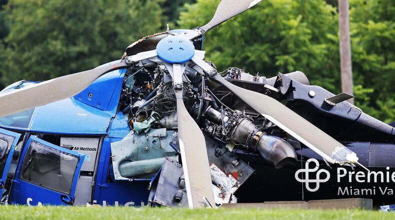 A CareFlight medical helicopter crashed when responding to a fatal truck crash in Milford Township in Butler County on July 26, 2022. NICK GRAHAM/STAFF