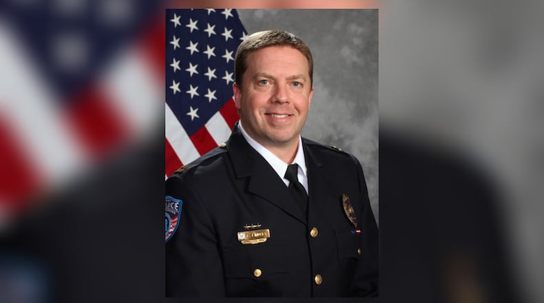 Chad Lindsey has been sworn in as the next Beavercreek Police Chief. CONTRIBUTED