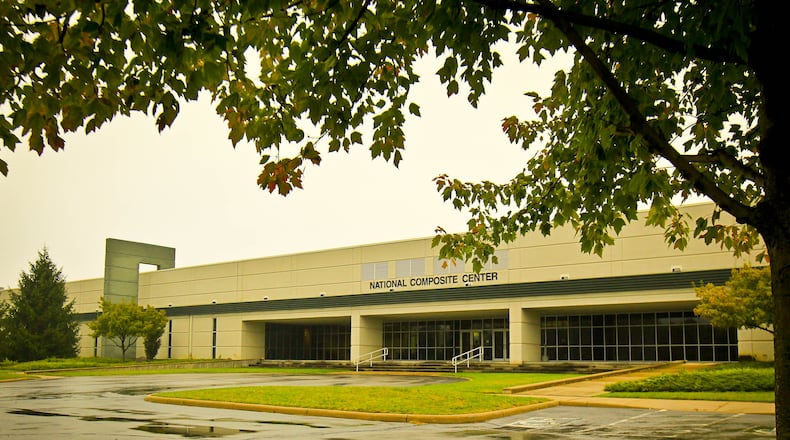 The exterior of the National Composite Center in the Kettering Business Park.