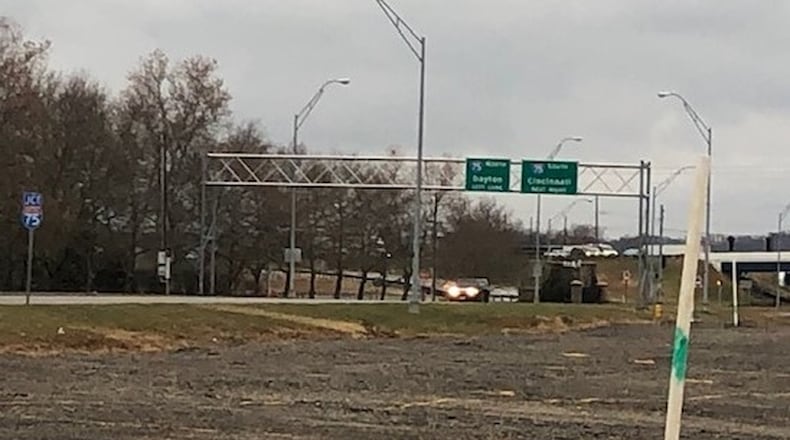 The former Carrollton Plaza property on East Dixie Drive near Interstate 75 in West Carrollton has been cleared. The city is working to transfer the site to the Montgomery County Landbank program while it shops for a developer. NICK BLIZZARD