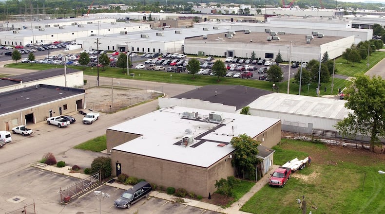 Cincinnati-based Adam Dwyer Funeral Trade has been granted a variance by the city of Dayton to operate a crematory at 1946 Lindorph Drive seen here in a view looking northeast. Norwood medical has appealed the variance, citing pollution and odors. Norwood has an adjacent building to the crematory and operates in most of the buildings seen in the background of this photo. TY GREENLEES / STAFF