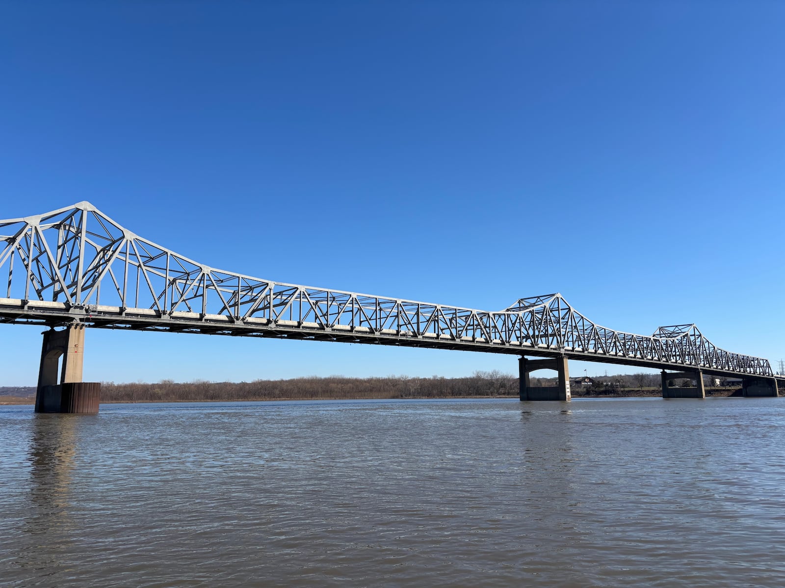 A photo of a bridge on the Illinois River on March 18, 2026, in Peoria, Ill. David Jablonski/Staff