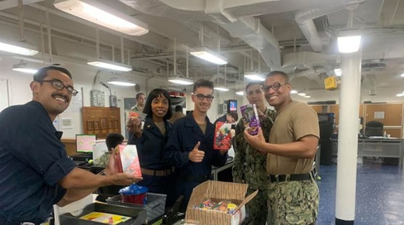 The Dayton Chapter of Blue Star Mothers sends boxes of snacks and toiletries to deployed troops weekly.