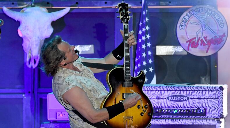 HENDERSON, NV - JULY 01:  Recording artist Ted Nugent performs at the Sunset Amphitheater at the Sunset Station Hotel & Casino on July 1, 2017 in Henderson, Nevada.  (Photo by Ethan Miller/Getty Images)