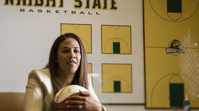 Head coach Katrina Merriweather led the Wright State women’s basketball team to an outright Horizon League title. Keith Cole/CONTRIBUTED