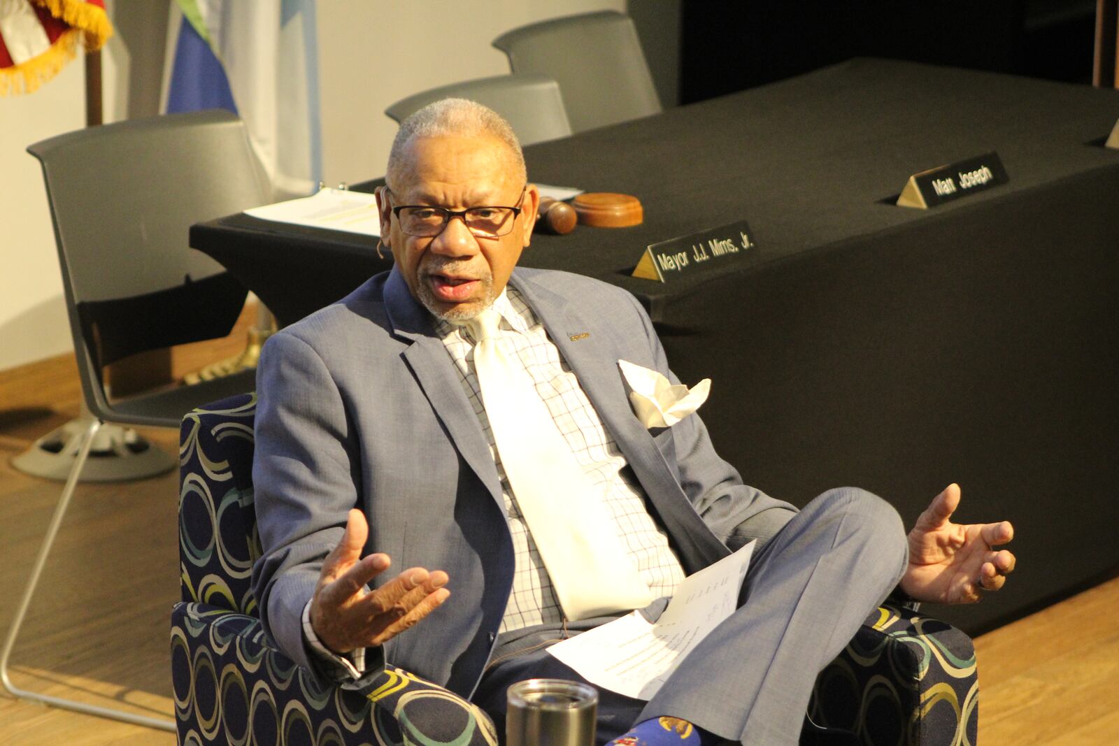 Dayton Mayor Jeffrey Mims Jr. talks during the 2023 State of the City address held on Wednesday, Feb. 8, 2023. CORNELIUS FROLIK / STAFF